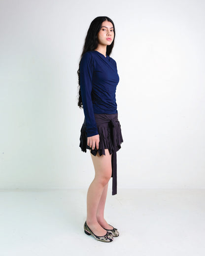 Dahlia Long Sleeve Top in Navy