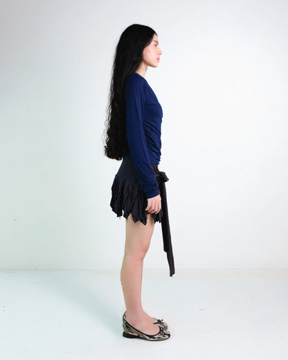 Dahlia Long Sleeve Top in Navy