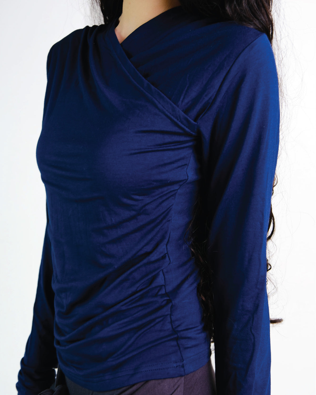 Dahlia Long Sleeve Top in Navy