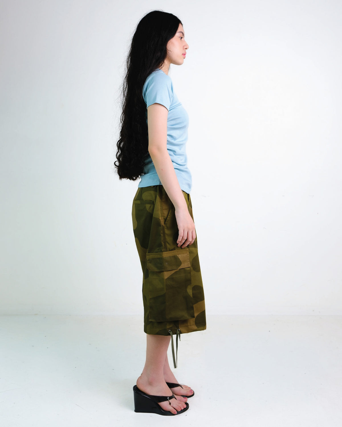 Pleated Tee in Mint