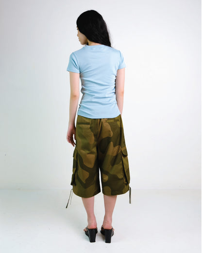 Pleated Tee in Mint