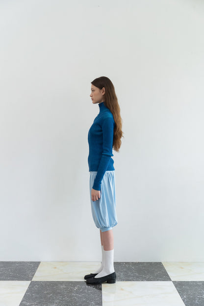 Gradient Knit Jacket in Cyan