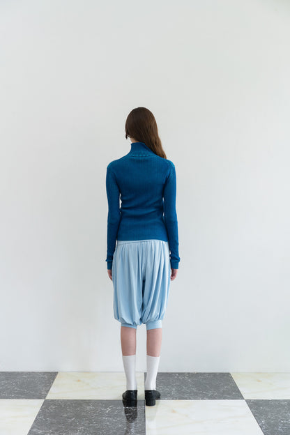 Gradient Knit Jacket in Cyan
