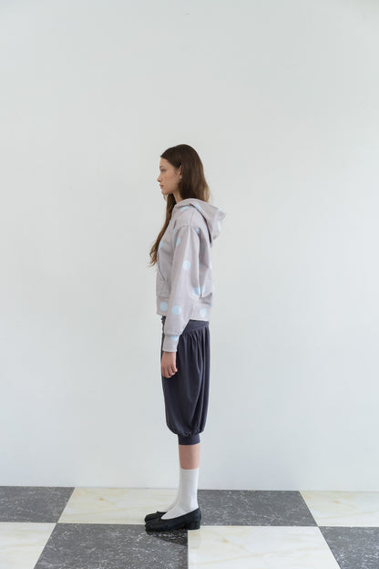 Foldover Harem Pants in Dark Grey