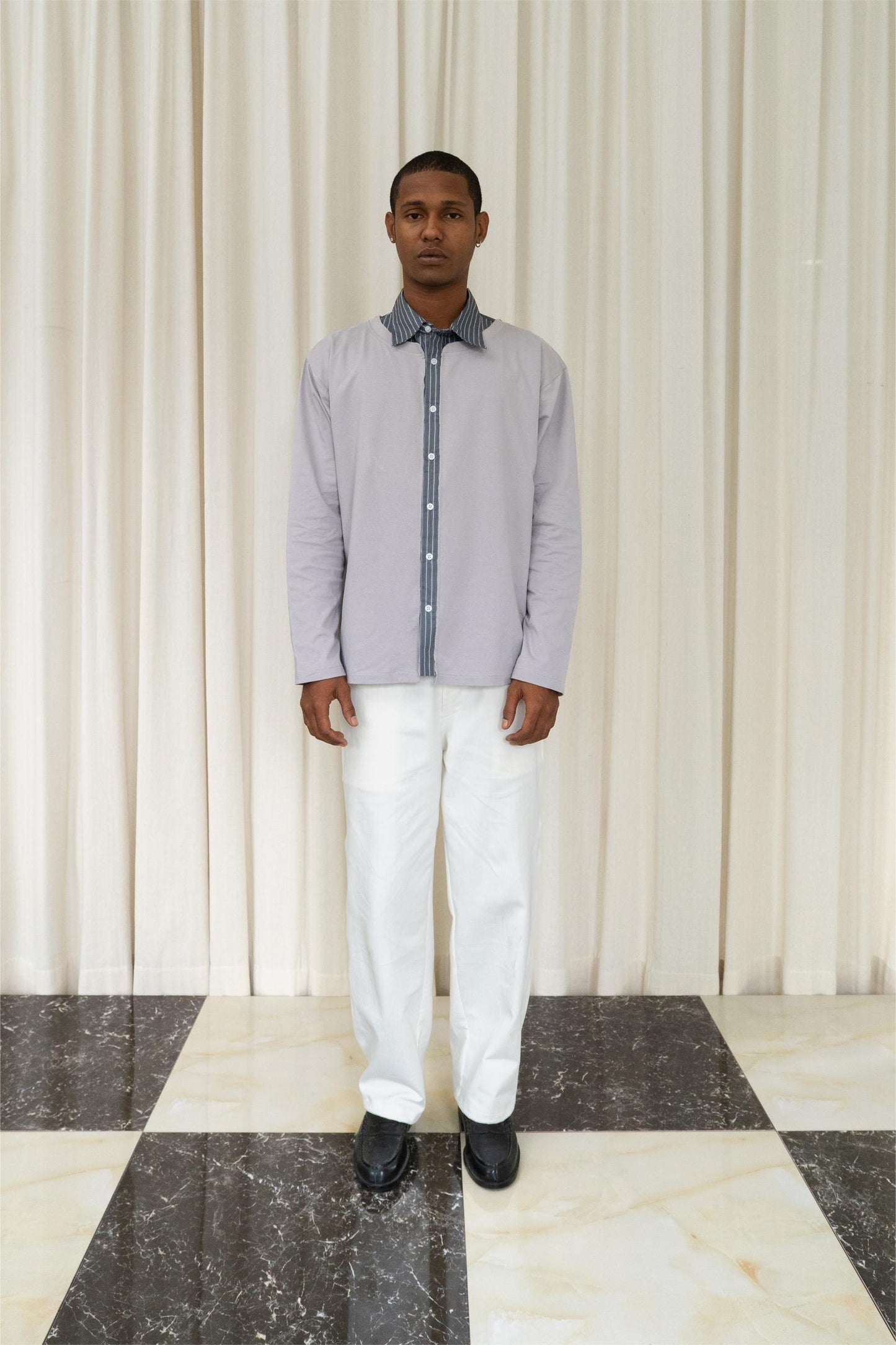 Double Layer Shirt in Grey