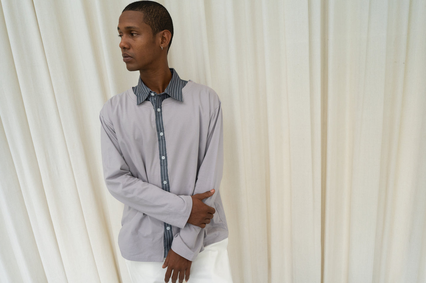 Double Layer Shirt in Grey