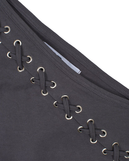 Cross One Shoulder in Dark Grey