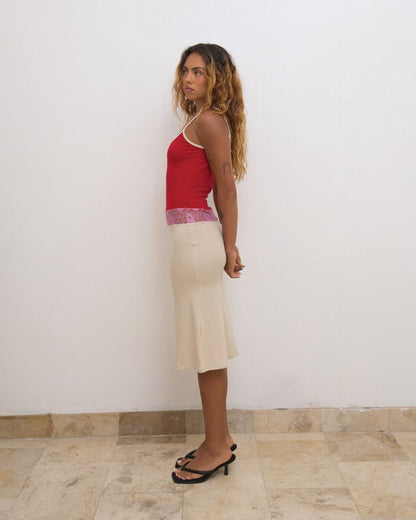 Sana Dress in Red/Pink