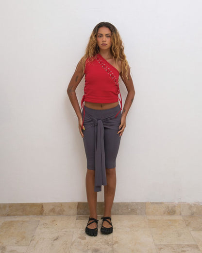 Cross One Shoulder in Red