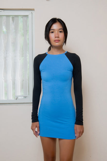Raglan Mini Dress - Midnight-Blue