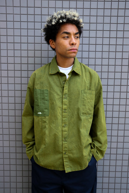 Washed Chore Jacket in Green