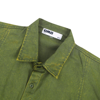 Washed Chore Jacket in Green