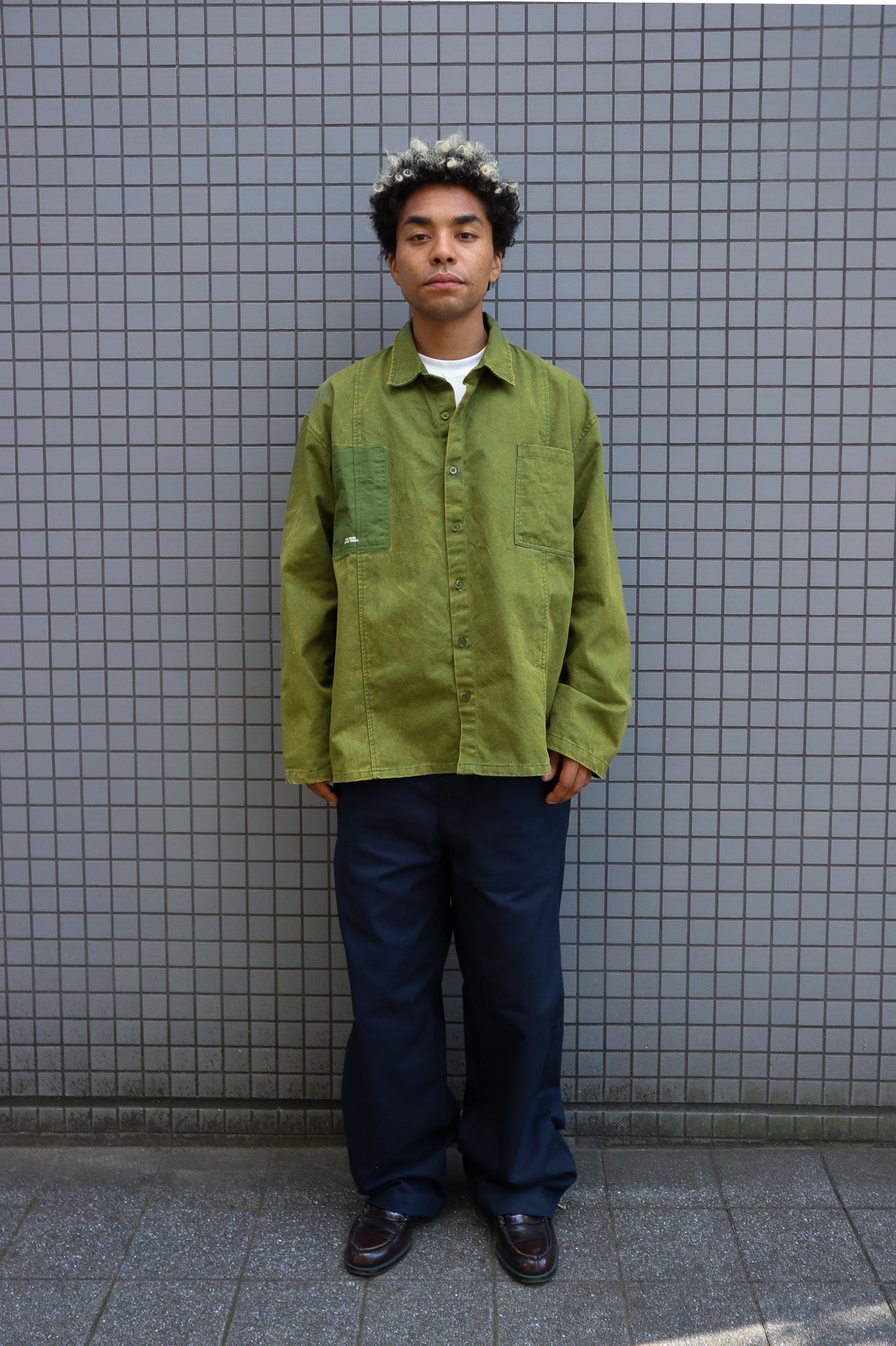 Washed Chore Jacket in Green