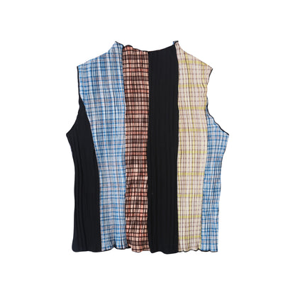 Pleated Patchwork Top