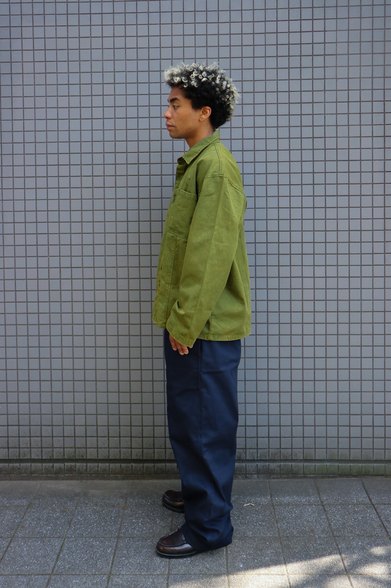 Washed Chore Jacket in Green